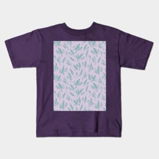 Сute pattern with herbs and flowers Kids T-Shirt